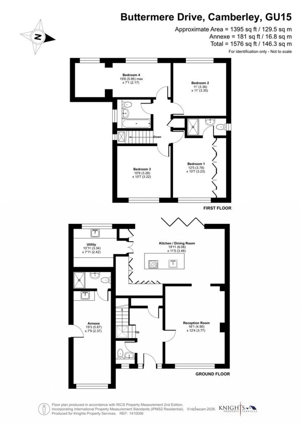 Floorplan for Buttermere Drive, Camberley