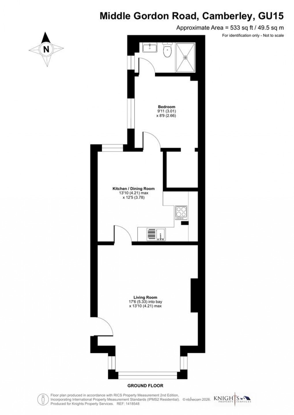 Floorplan for Middle Gordon Road, Camberley