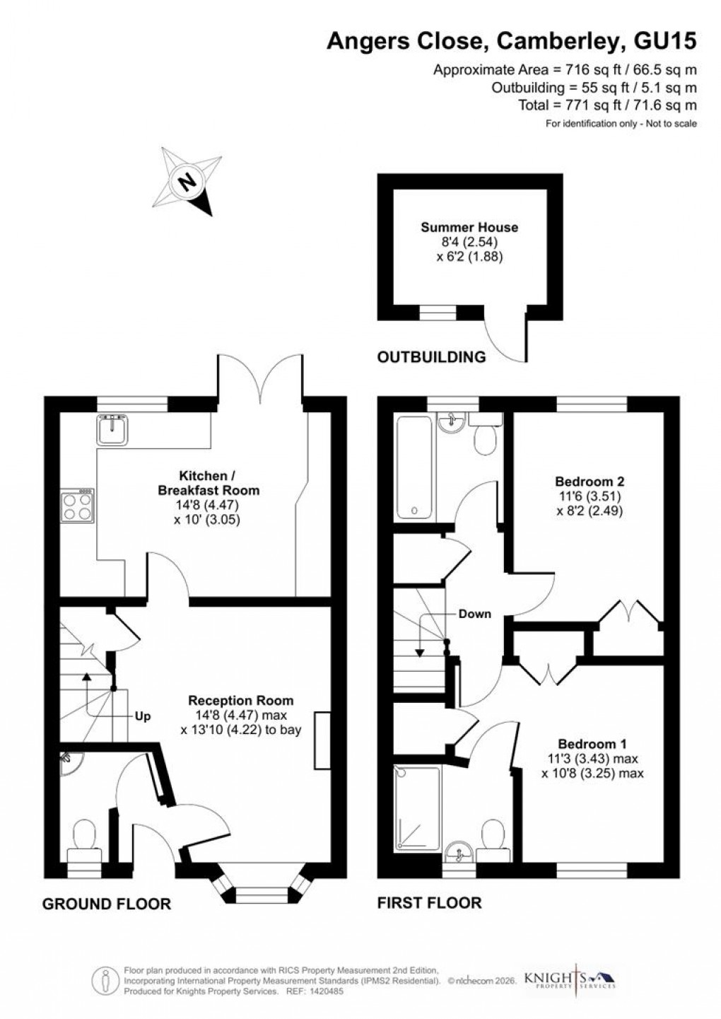 Floorplan for Angers Close, Camberley