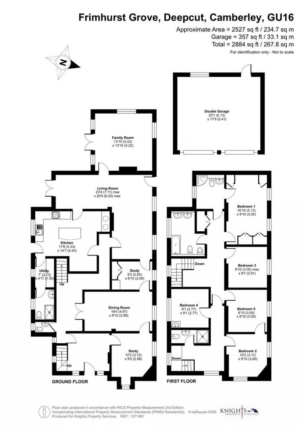 Floorplan for Frimhurst Grove, Deepcut, Camberley