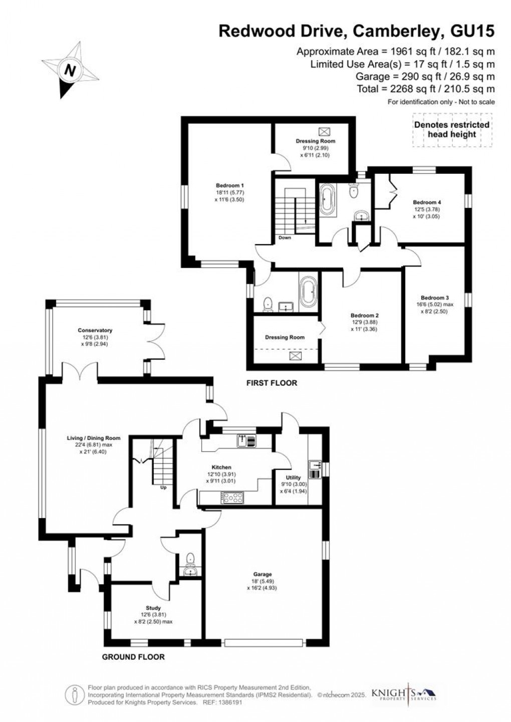 Floorplan for Redwood Drive, Camberley