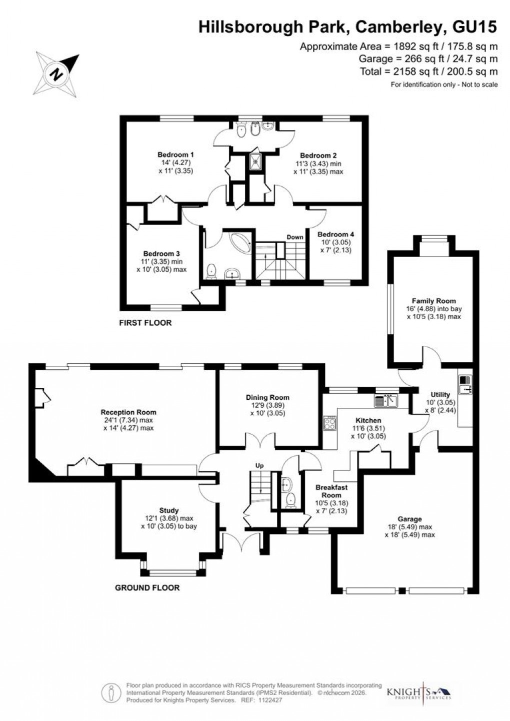 Floorplan for Hillsborough Park, Camberley