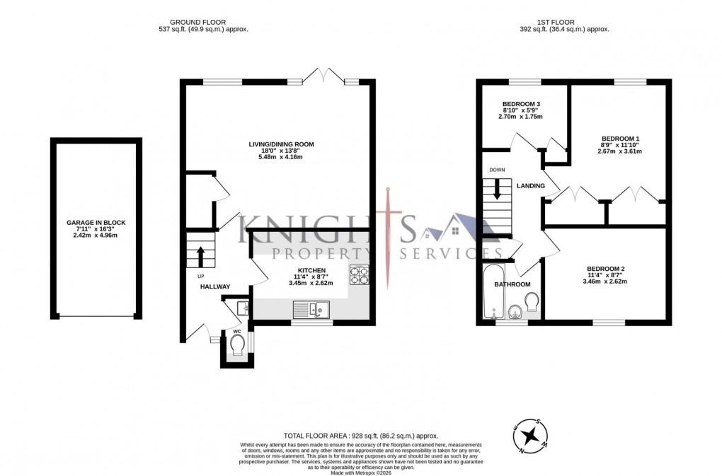 Floorplan for Eskdale Way, Camberley