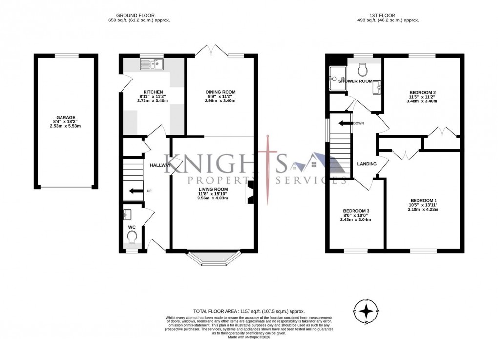 Floorplan for Kingsmead, Frimley Green, Camberley