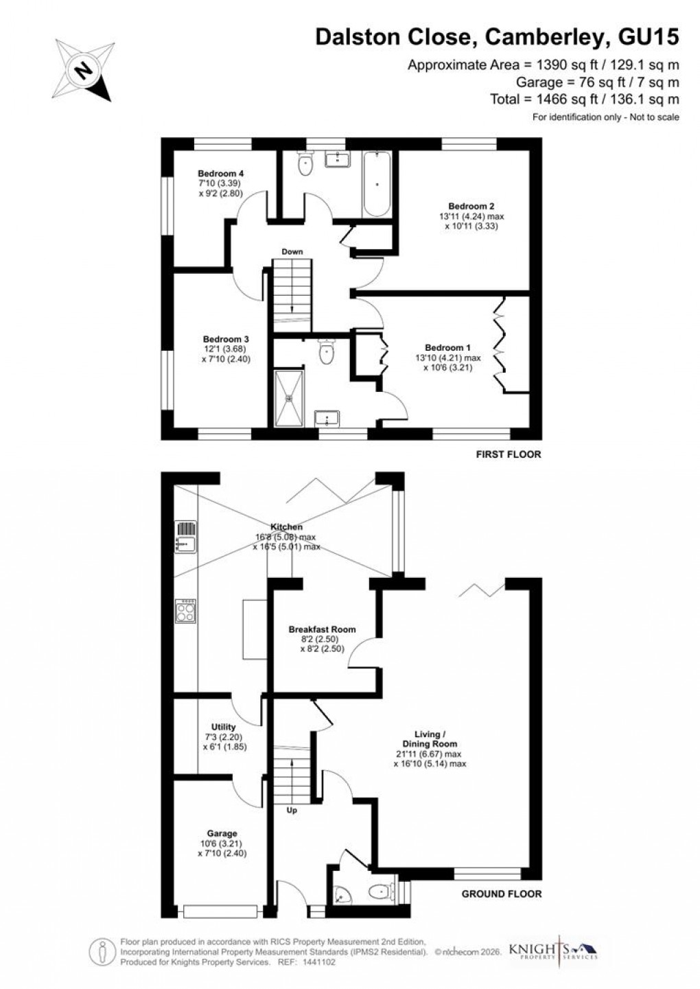 Floorplan for Dalston Close, Camberley
