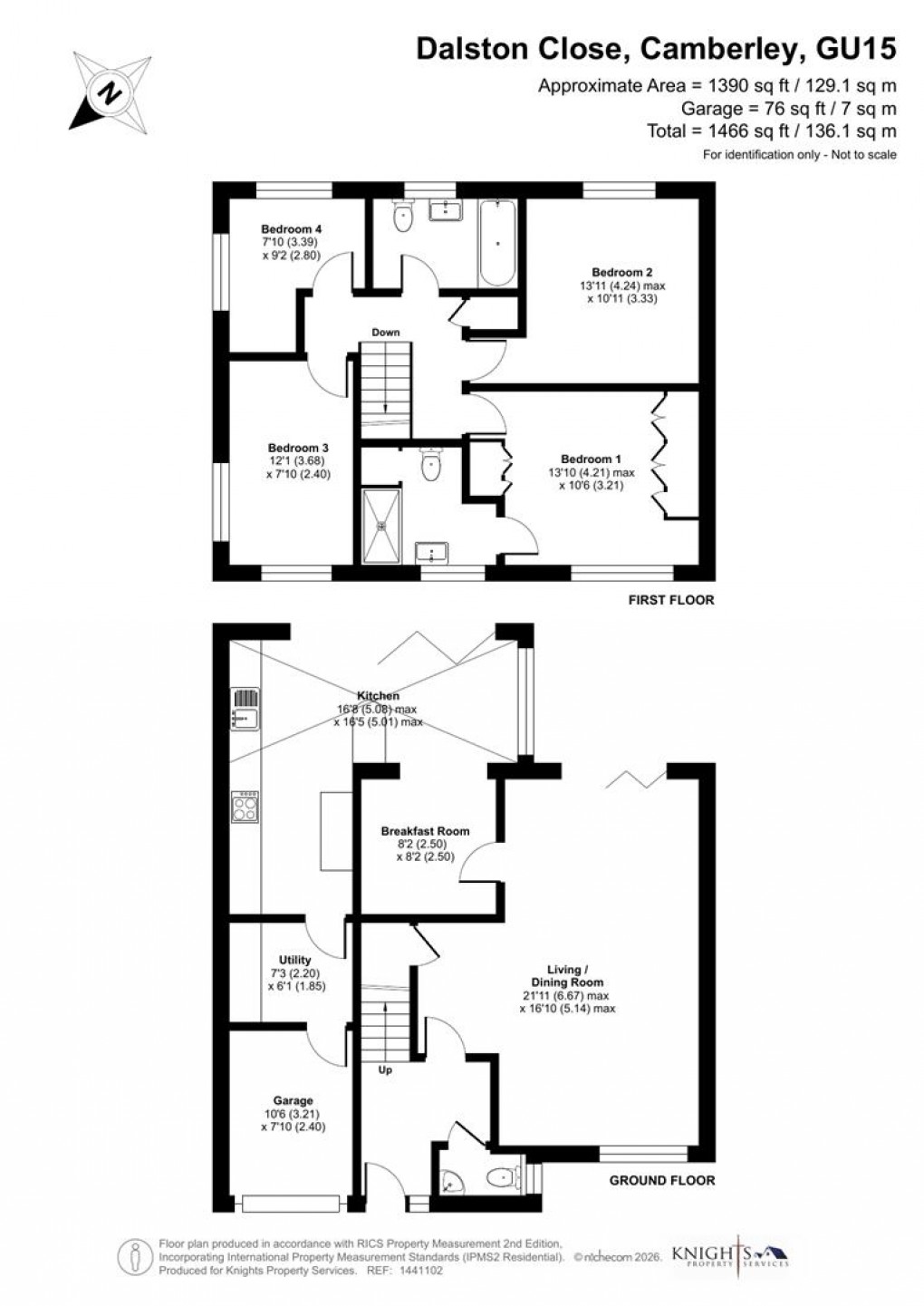Floorplan for Dalston Close, Camberley