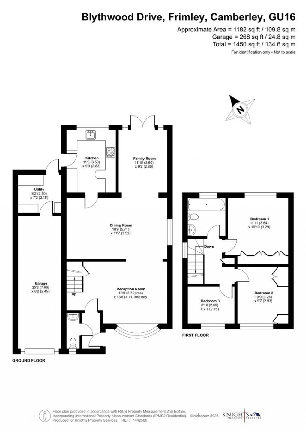 Floorplan for Blythwood Drive, Frimley, Camberley