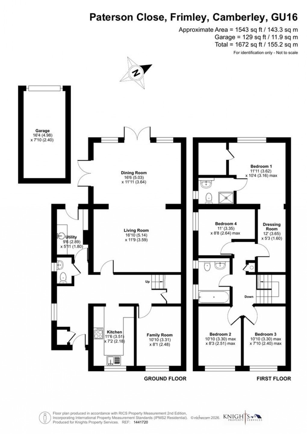 Floorplan for Paterson Close, Frimley, Camberley