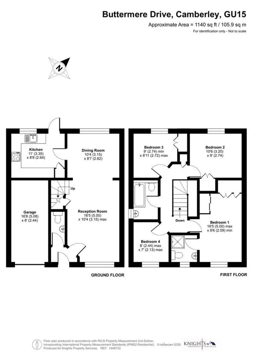 Floorplan for Buttermere Drive, Camberley
