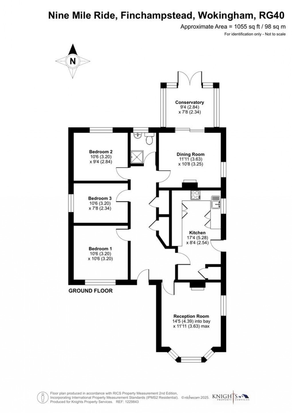 Floorplan for Nine Mile Ride, Finchampstead, Wokingham