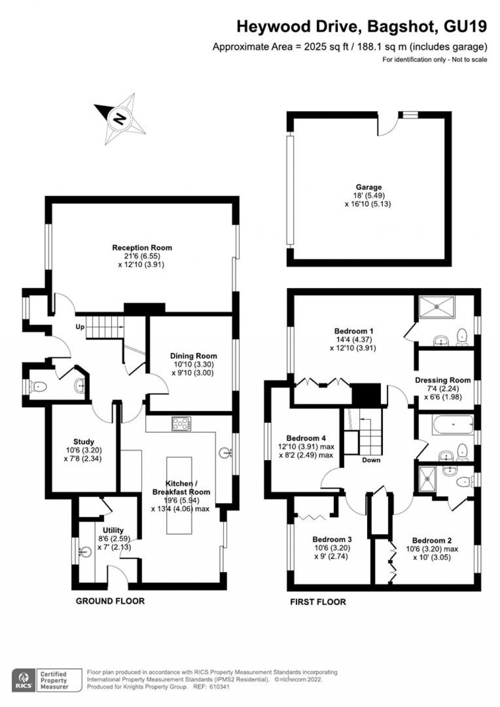 Floorplan for Heywood Drive, Bagshot