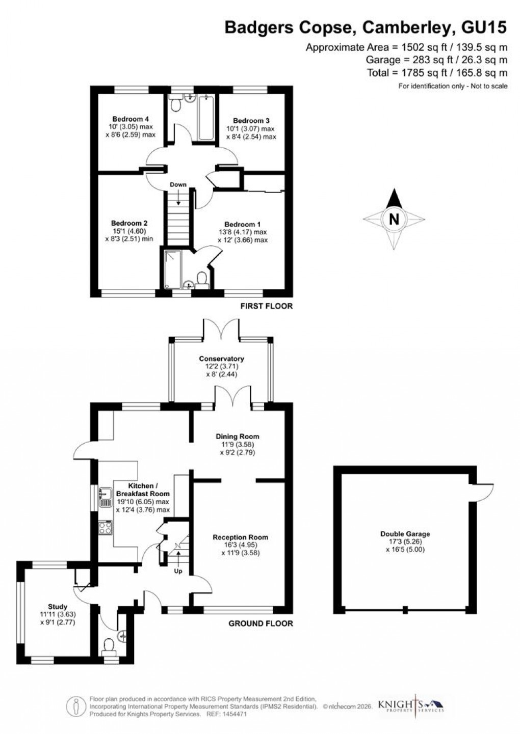 Floorplan for Badgers Copse, Camberley