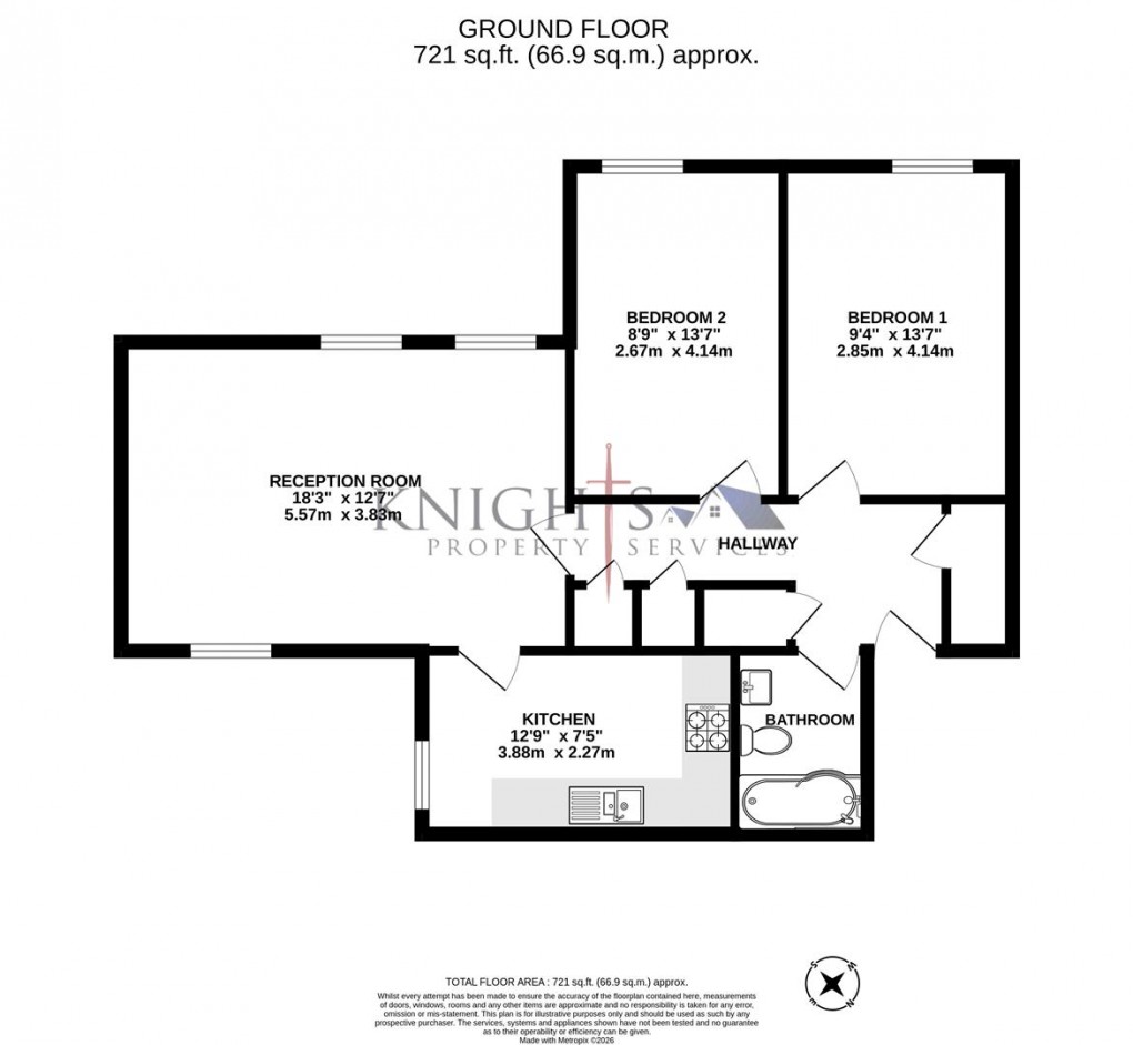 Floorplan for Dawsmere Close, Camberley