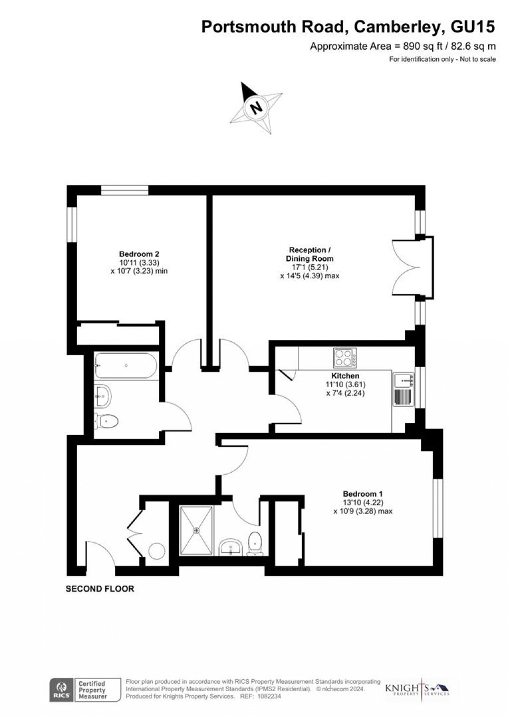 Floorplan for Pennethorne, Portsmouth Road, Camberley