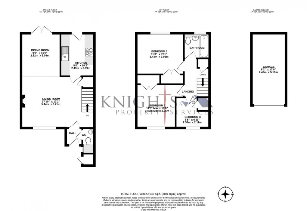 Floorplan for Kirkstone Close, Camberley