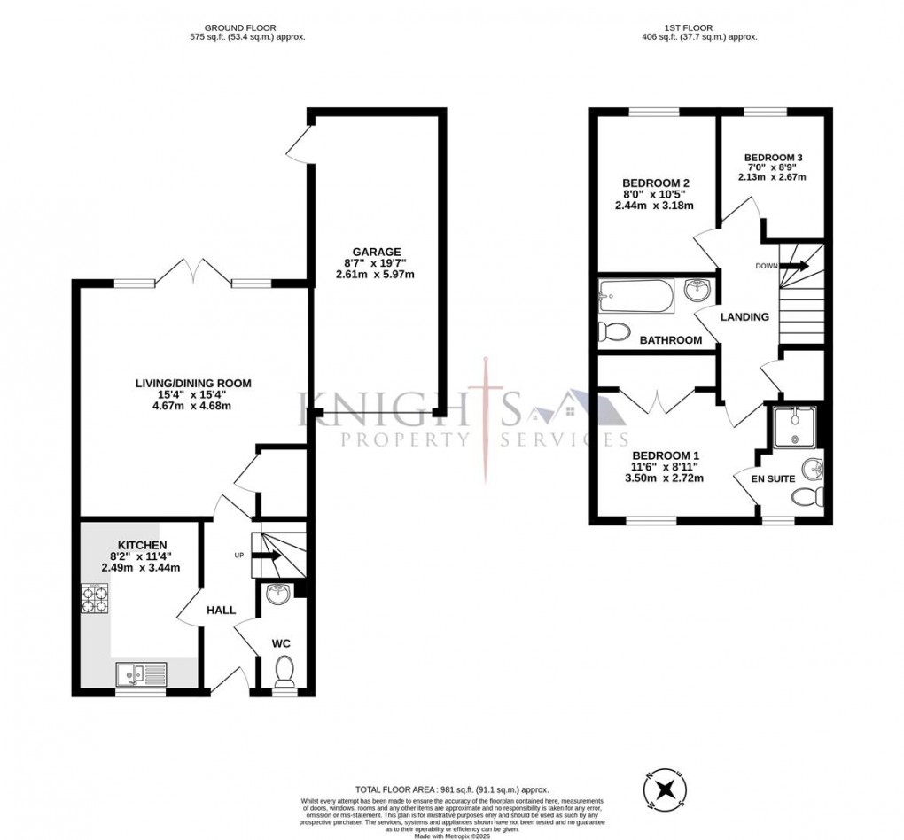 Floorplan for Allbrook Close, Bagshot