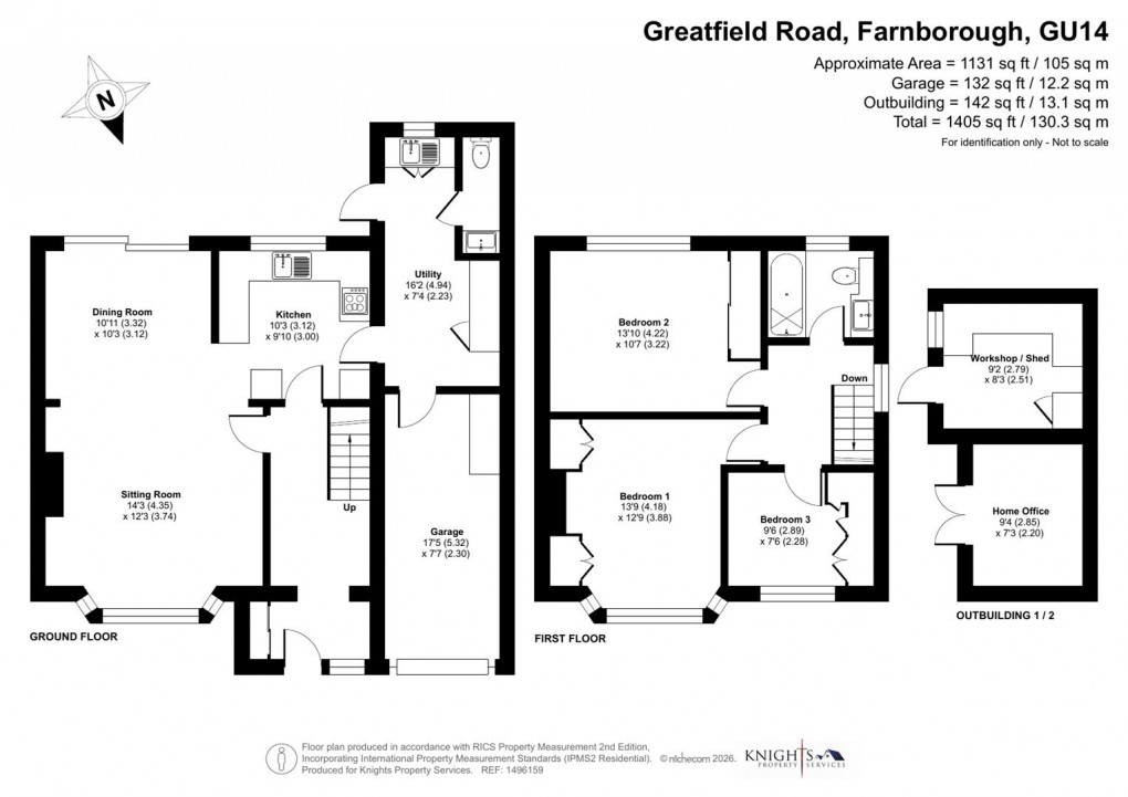 Floorplan for Greatfield Road, Farnborough
